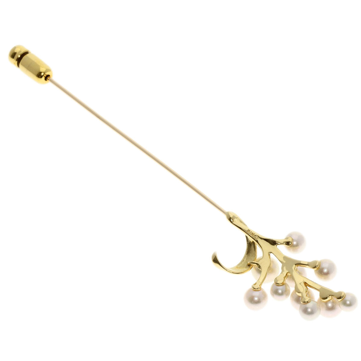 MIKIMOTO Pearl Pearl Brooch K18 Yellow Gold Ladies [Used]