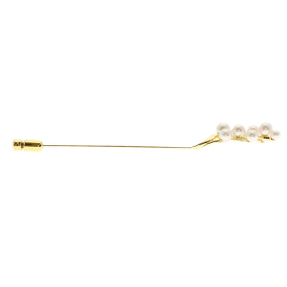 MIKIMOTO Pearl Pearl Brooch K18 Yellow Gold Ladies [Used]