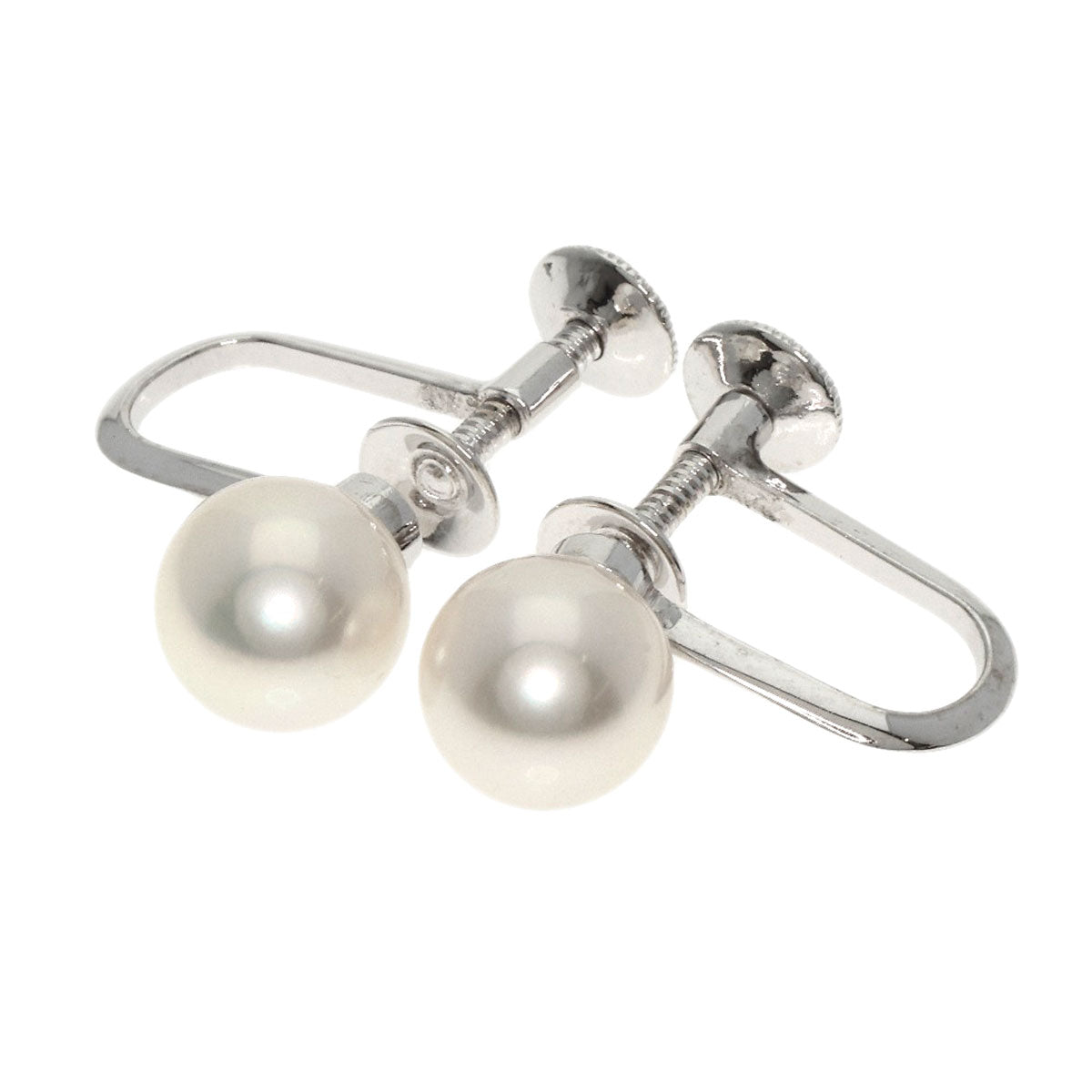 MIKIMOTO Akoya Pearl Pearl Earring K14 White Gold Ladies [Used]