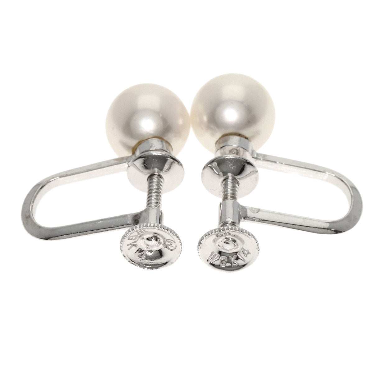 MIKIMOTO Akoya Pearl Pearl Earring K14 White Gold Ladies [Used]