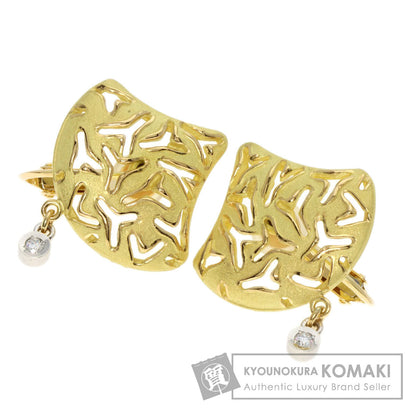 IKEDA KEIKO Diamond Earring K18 Yellow Gold PT900Ladies [Used]