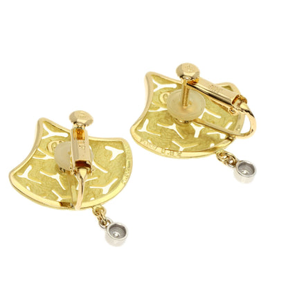IKEDA KEIKO Diamond Earring K18 Yellow Gold PT900Ladies [Used]