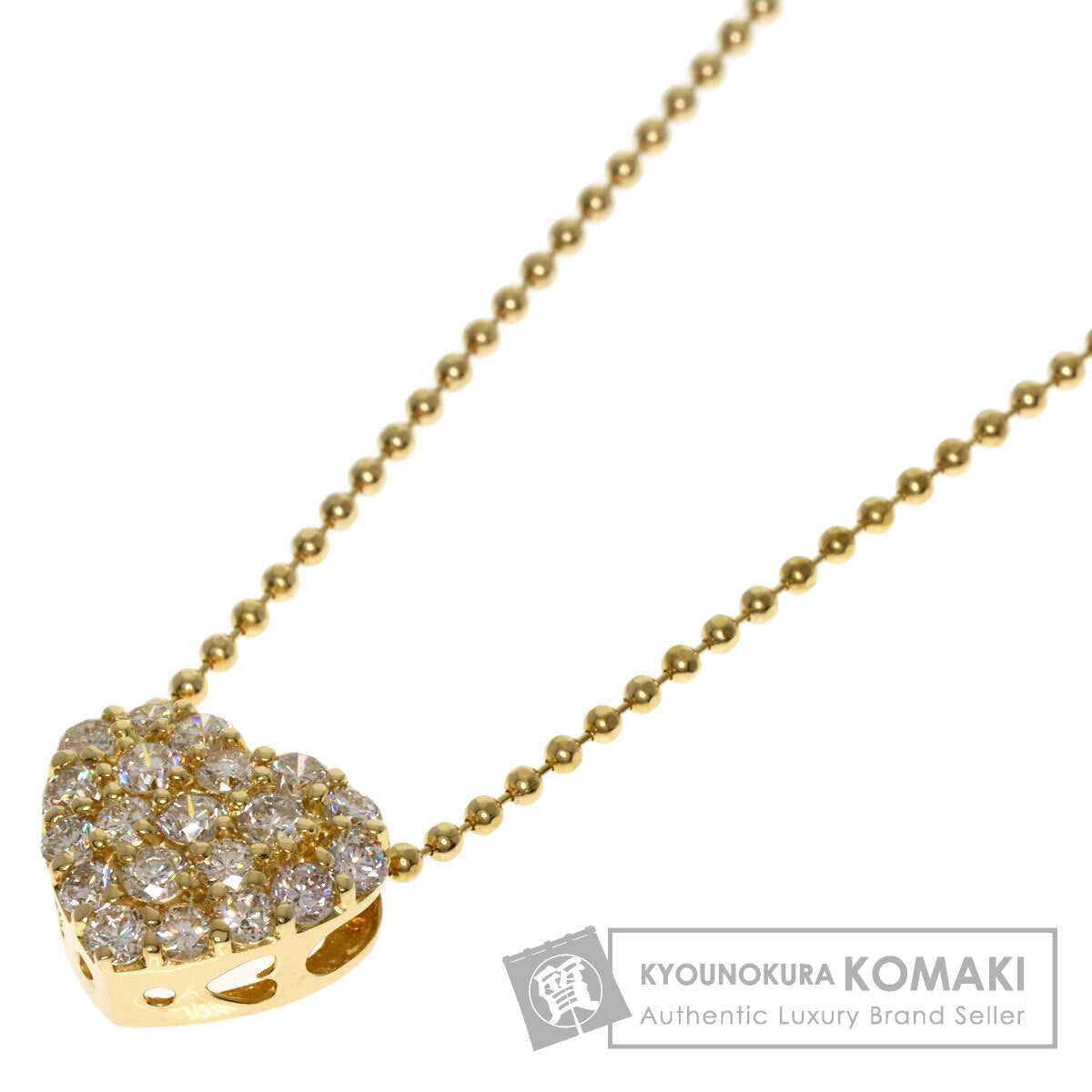 Ponte Vecchio   Necklace Heart motif Diamond K18 Yellow Gold Ladies