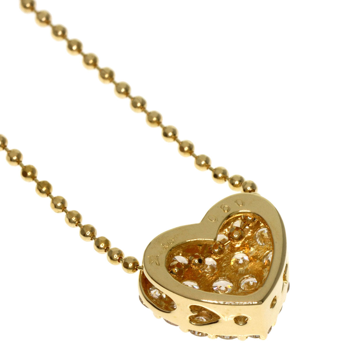 Ponte Vecchio   Necklace Heart motif Diamond K18 Yellow Gold Ladies