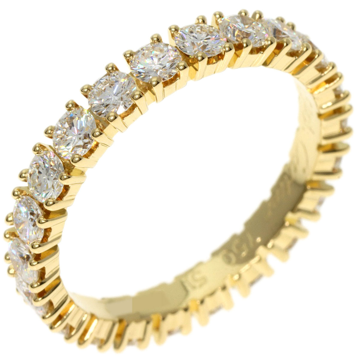 CARTIER Etincel de Cartier Full Eternity #51 Ring K18 Yellow Gold Ladies [Used]