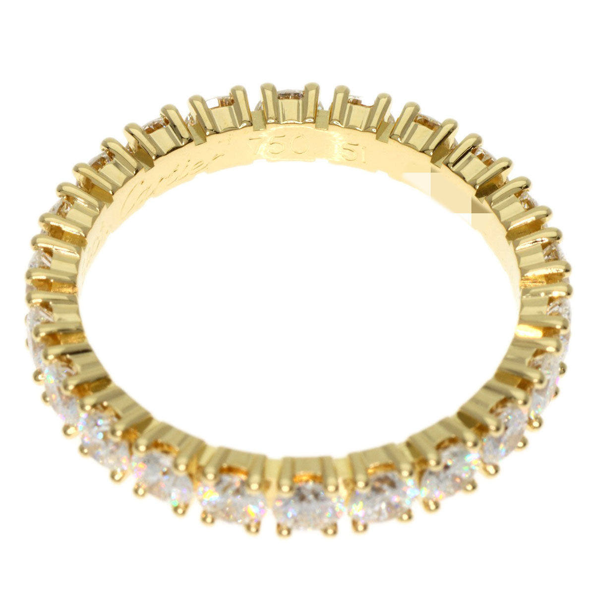 CARTIER Etincel de Cartier Full Eternity #51 Ring K18 Yellow Gold Ladies [Used]