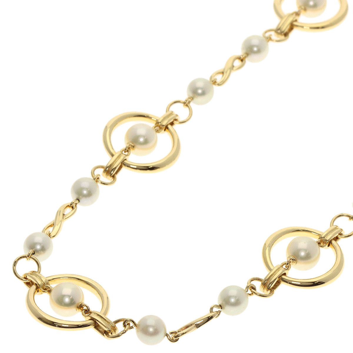 MIKIMOTO   Necklace Pearl Pearl K18 Yellow Gold Ladies