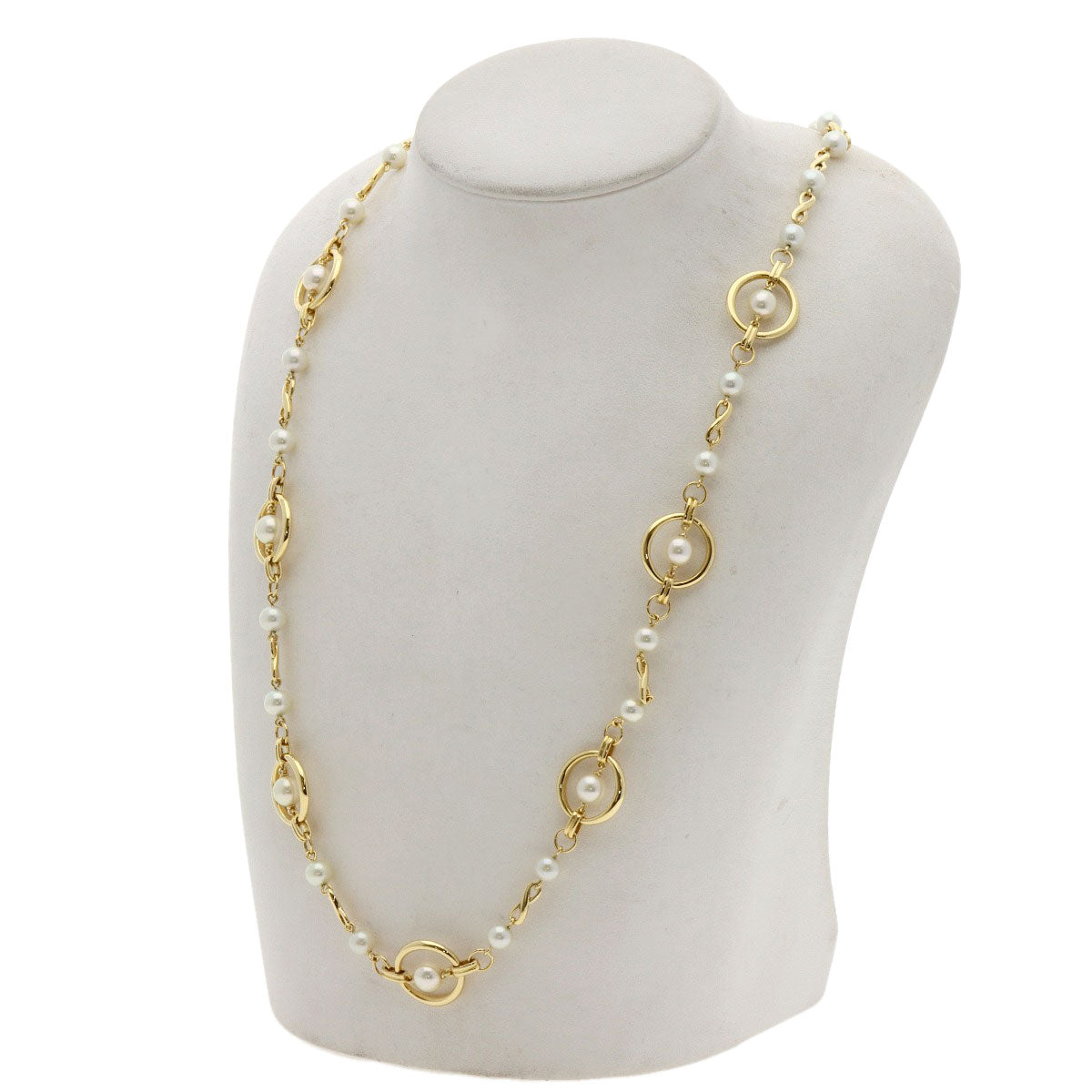 MIKIMOTO   Necklace Pearl Pearl K18 Yellow Gold Ladies