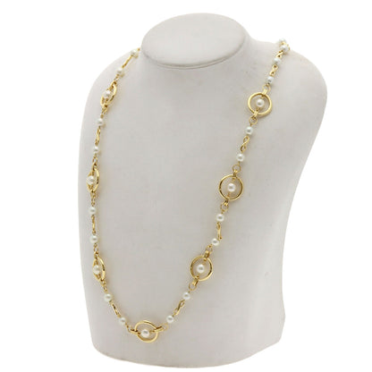 MIKIMOTO   Necklace Pearl Pearl K18 Yellow Gold Ladies