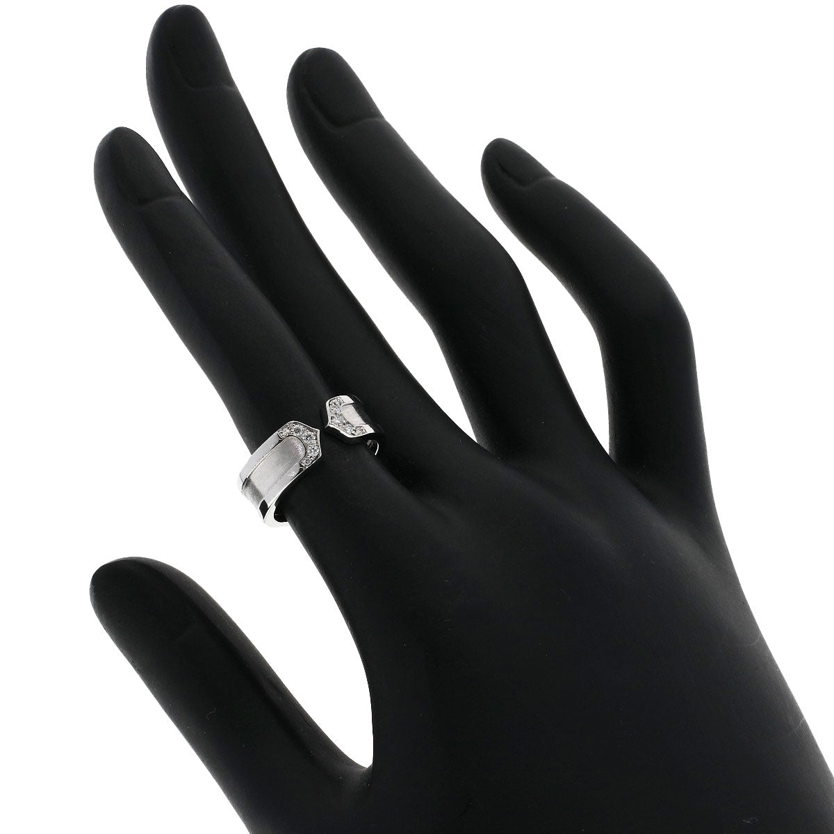 CARTIER   Ring C2 Diamond #49 K18 White Gold Ladies