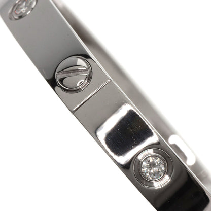 CARTIER LOVE Bracelets Half Diamond #17 with Driver Bracelet K18 White Gold Ladies [Used]