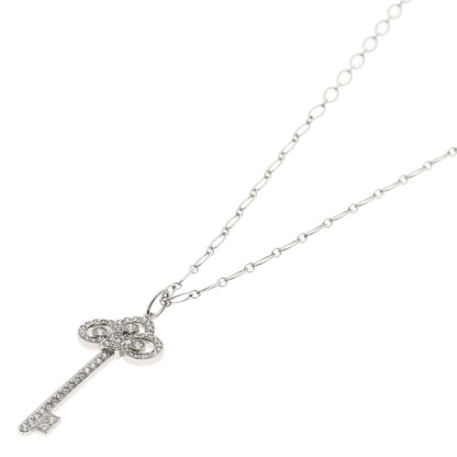 TIFFANY&Co.   Necklace Fleur de Risky Diamond Platinum PT950 K18 White GoldLadies