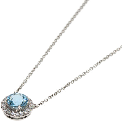 TIFFANY&Co.   Necklace Solest Aquamarine Diamond Platinum PT950 Ladies