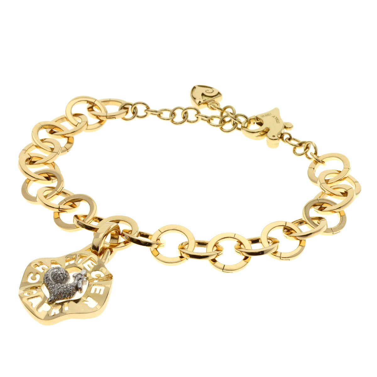 Chantecler   Bracelet Logo Diamond Bird Motif K18 Yellow Gold Ladies