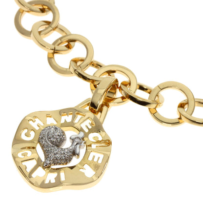 Chantecler   Bracelet Logo Diamond Bird Motif K18 Yellow Gold Ladies