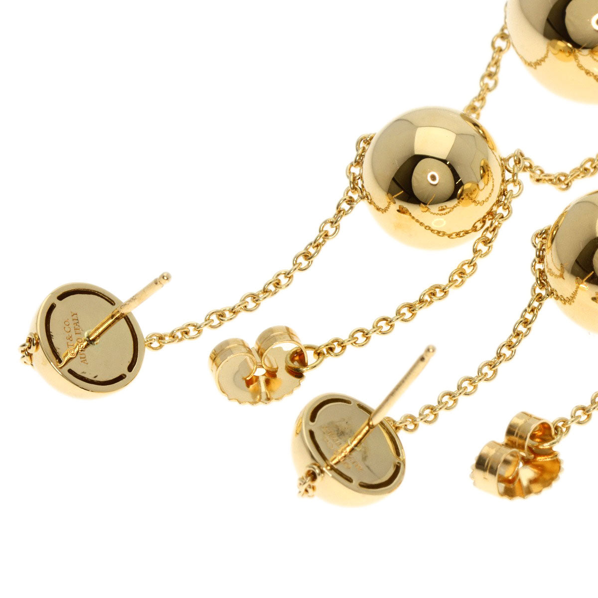 TIFFANY&Co. Hardware Triple Drop earring K18 Yellow Gold Ladies [Used]