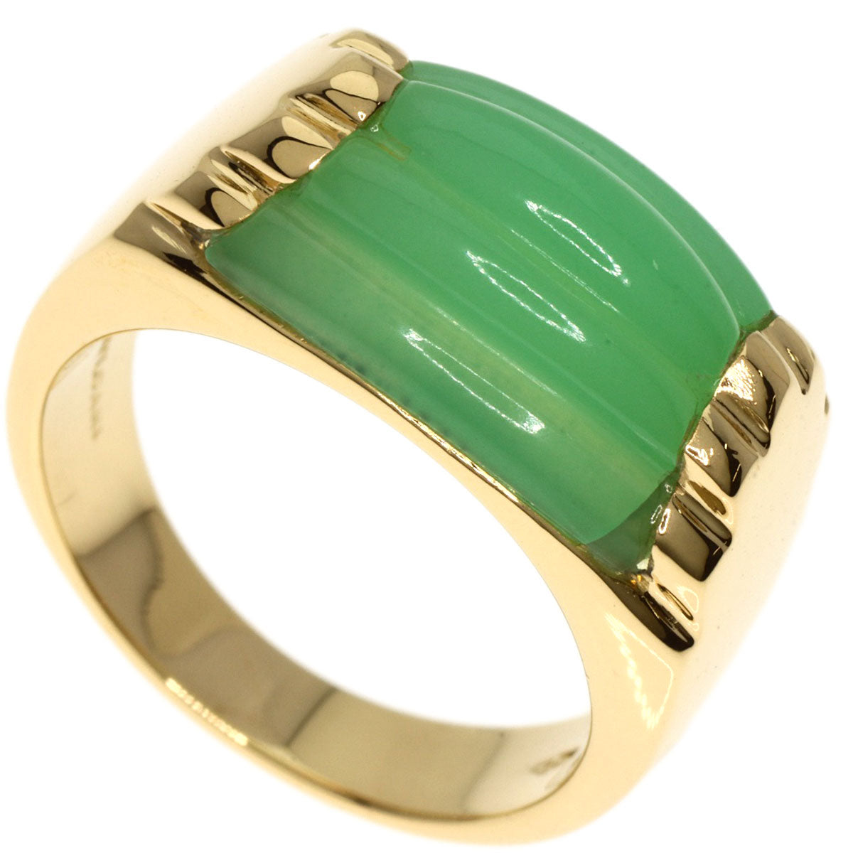 BVLGARI   Ring tronchetto chalcedony K18 Yellow Gold Ladies