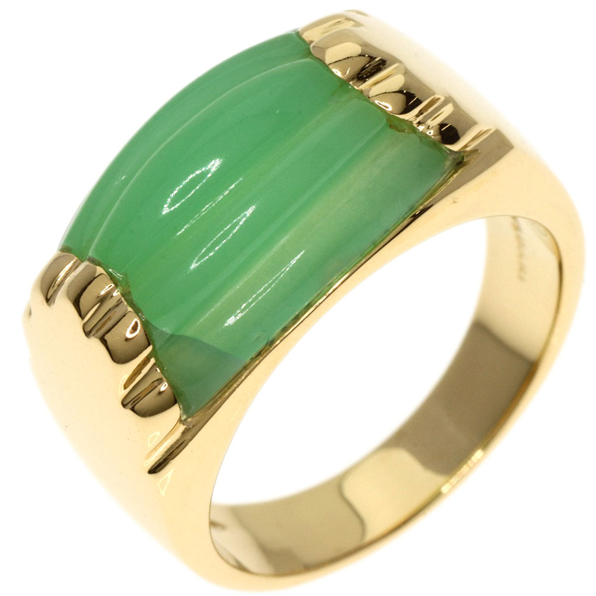 BVLGARI   Ring tronchetto chalcedony K18 Yellow Gold Ladies