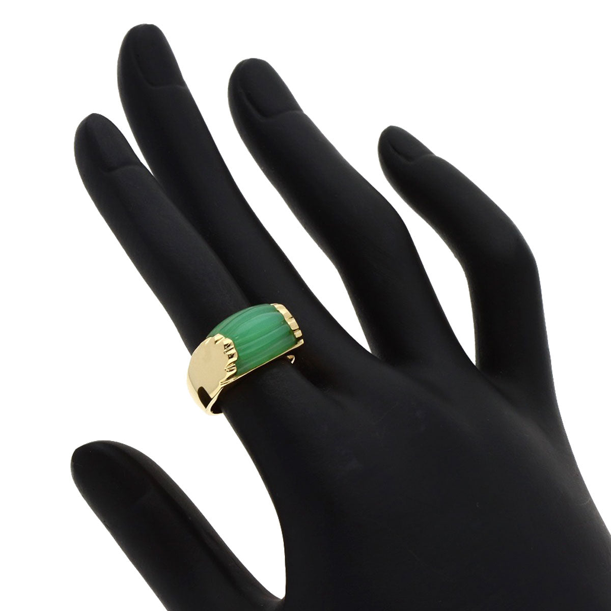 BVLGARI   Ring tronchetto chalcedony K18 Yellow Gold Ladies