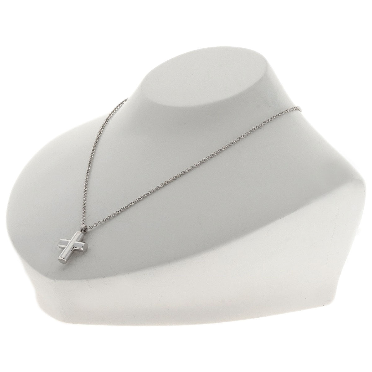 BVLGARI   Necklace Latin Cross K18 White Gold Ladies