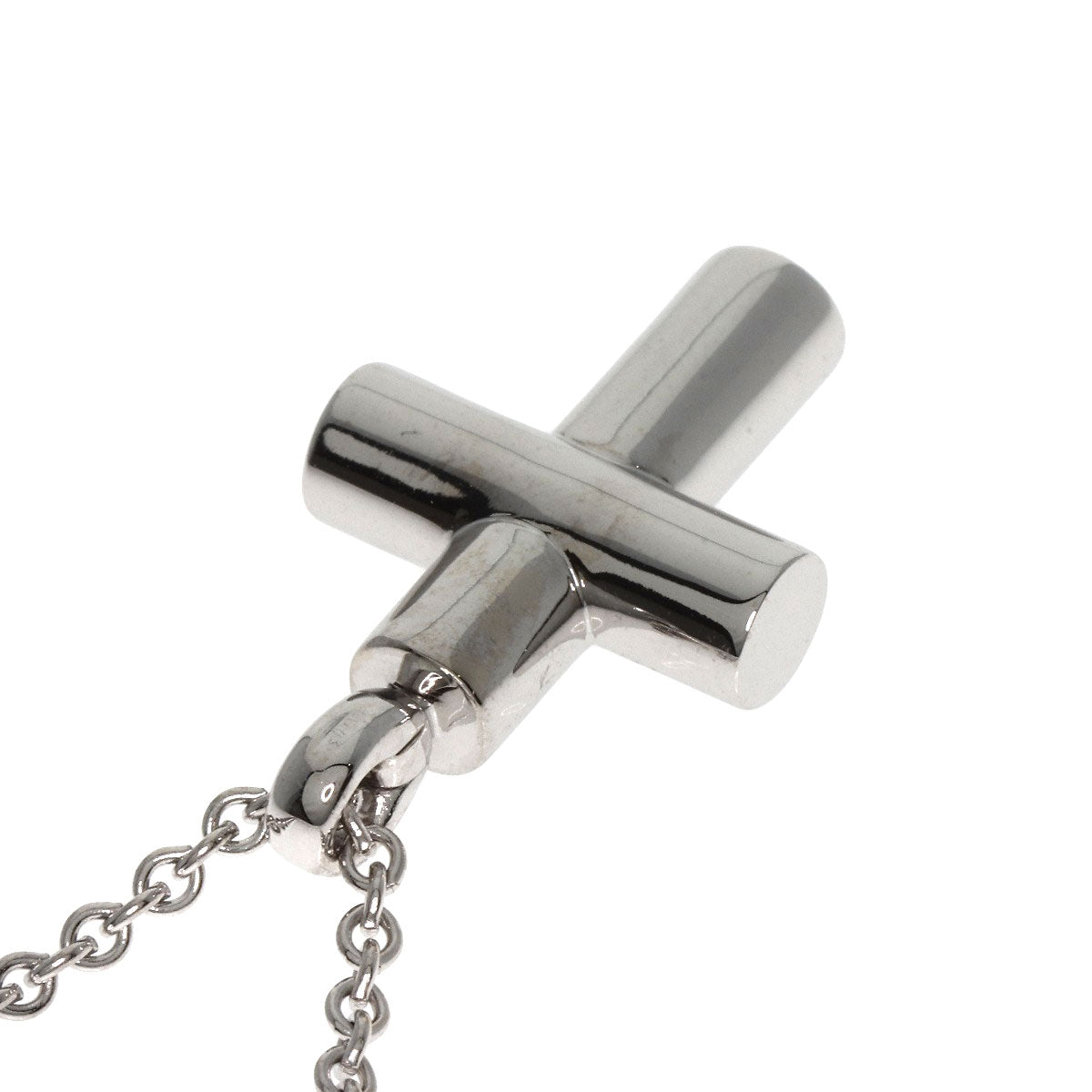 BVLGARI   Necklace Latin Cross K18 White Gold Ladies