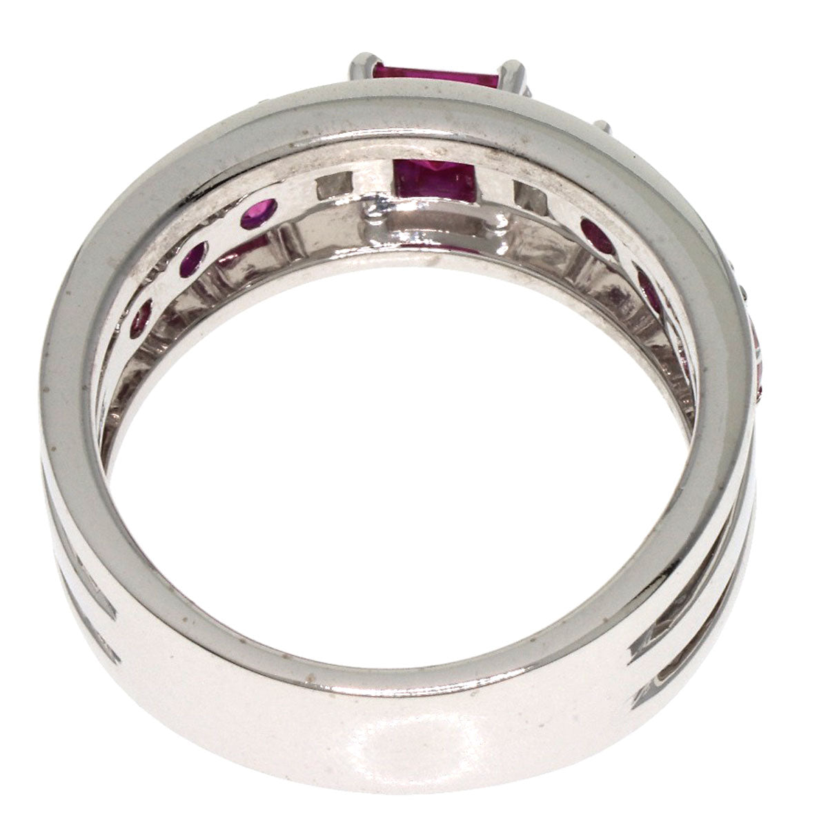 TASAKI Ruby Diamond Ring K18 White Gold Ladies [Used]