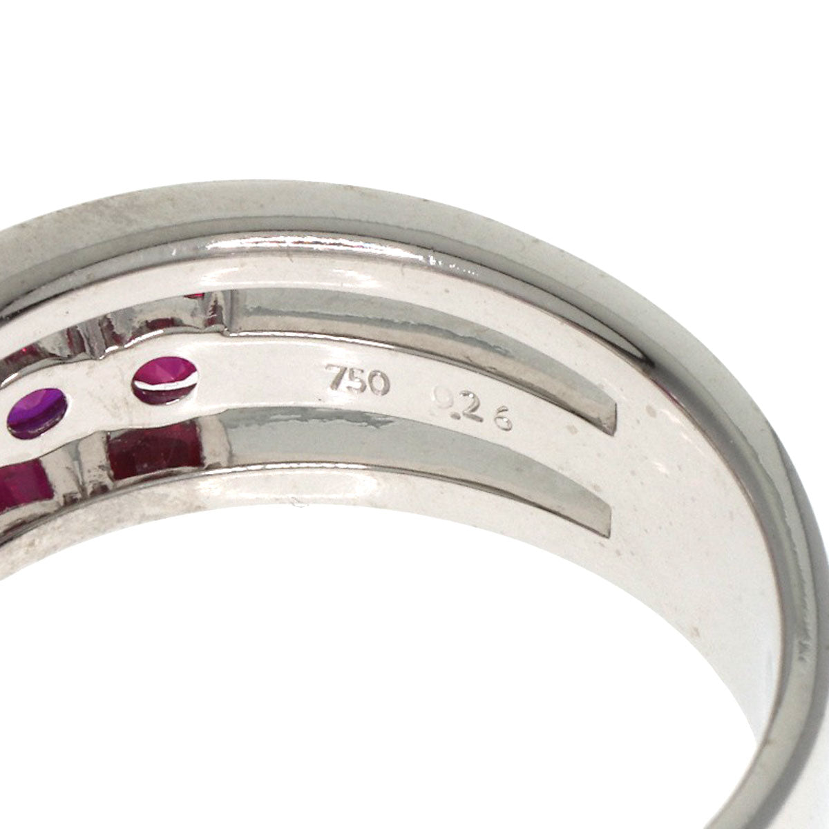 TASAKI Ruby Diamond Ring K18 White Gold Ladies [Used]