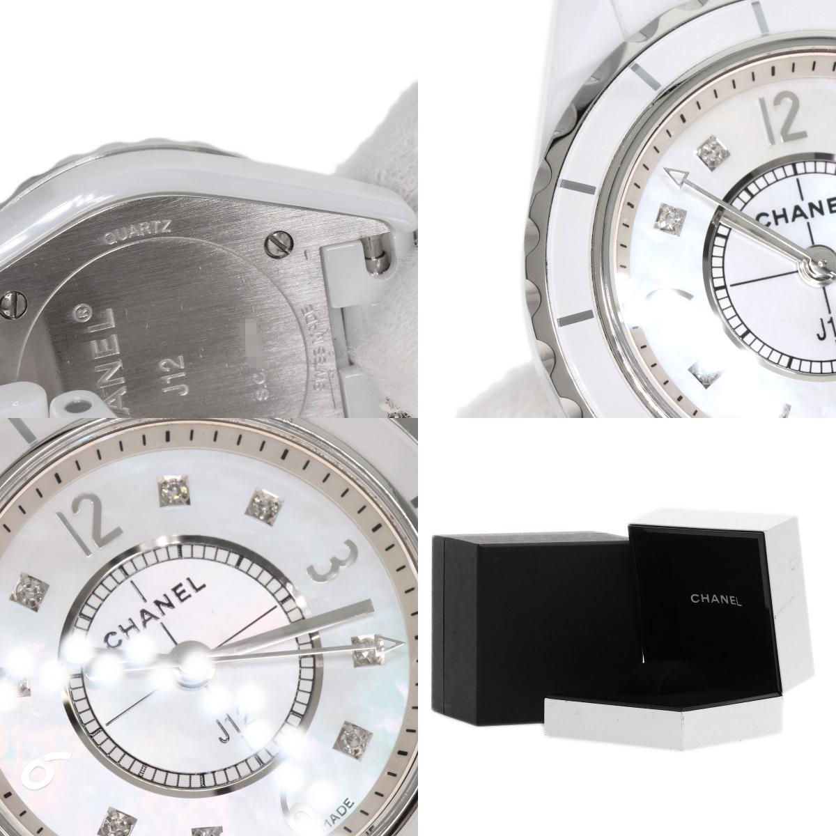 CHANEL J12 1.1" Shell 8P Diamond Watches H2570 Ceramic/Ceramic Ladies