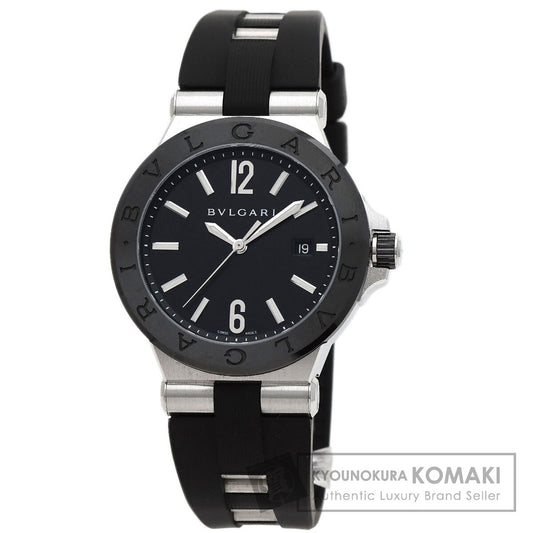 BVLGARI Diagono Ceramic Watches DG42SC Stainless Steel/Rubber mens