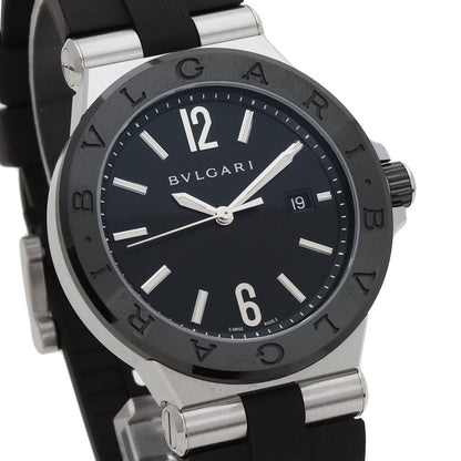BVLGARI Diagono Ceramic Watches DG42SC Stainless Steel/Rubber mens