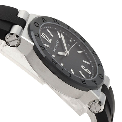 BVLGARI Diagono Ceramic Watches DG42SC Stainless Steel/Rubber mens
