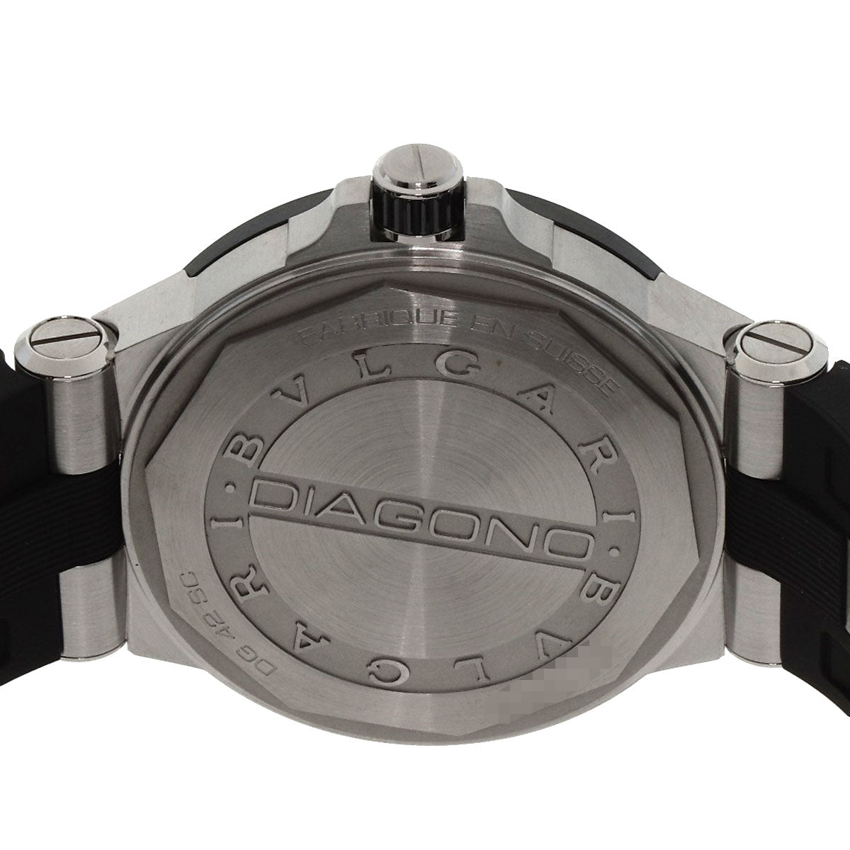 BVLGARI Diagono Ceramic Watches DG42SC Stainless Steel/Rubber mens