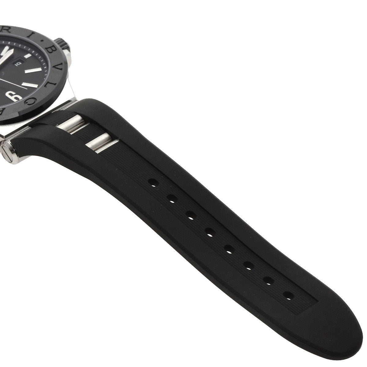 BVLGARI Diagono Ceramic Watches DG42SC Stainless Steel/Rubber mens