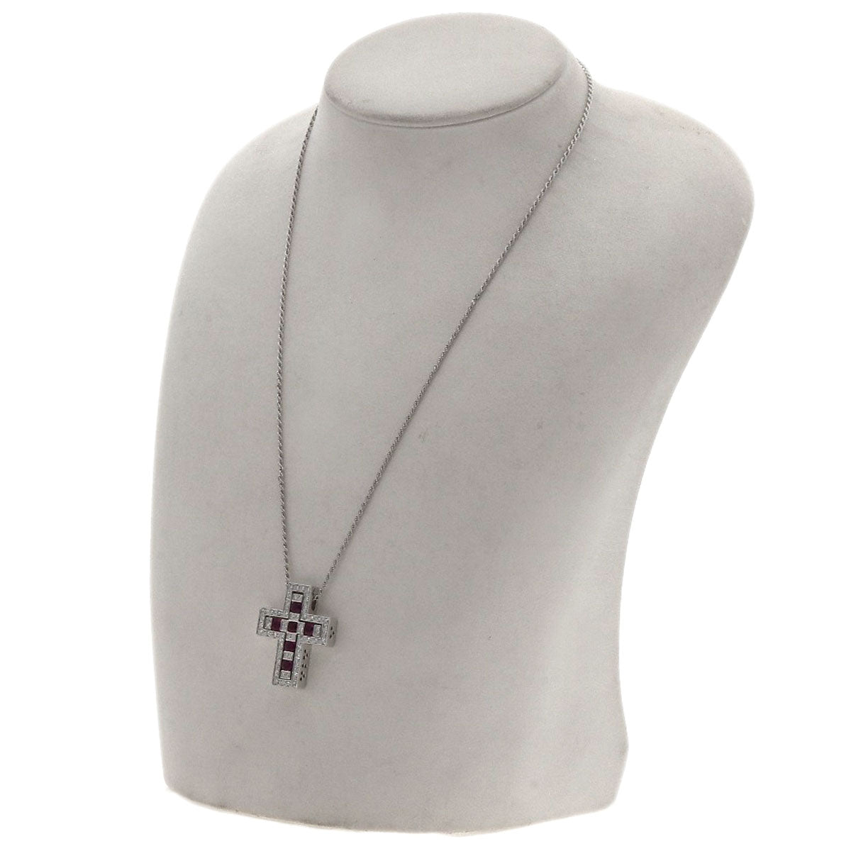 Damiani Belle Epoque M Diamond Ruby Necklace K18 White Gold Ladies [Used]