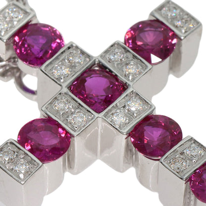 Damiani Belle Epoque M Diamond Ruby Necklace K18 White Gold Ladies [Used]