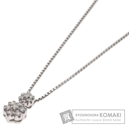 Damiani Rosette Flower Diamond Necklace K18 White Gold Ladies [Used]