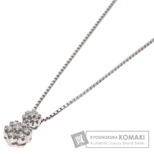 Damiani Rosette Flower Diamond Necklace K18 White Gold Ladies [Used]