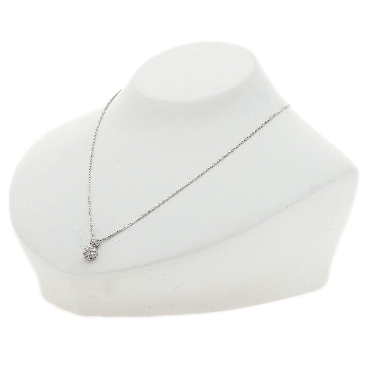 Damiani Rosette Flower Diamond Necklace K18 White Gold Ladies [Used]