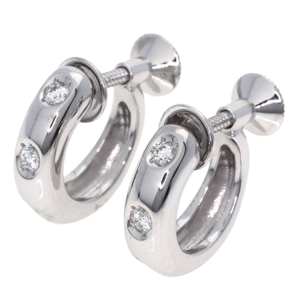 MIKIMOTO Diamond Earring K18 White Gold Ladies [Used]