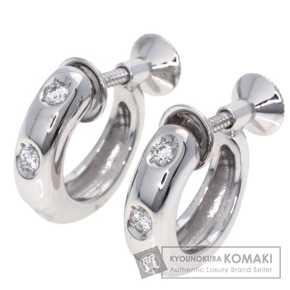 MIKIMOTO Diamond Earring K18 White Gold Ladies [Used]