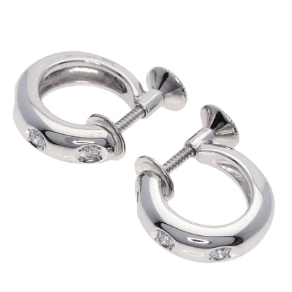 MIKIMOTO Diamond Earring K18 White Gold Ladies [Used]