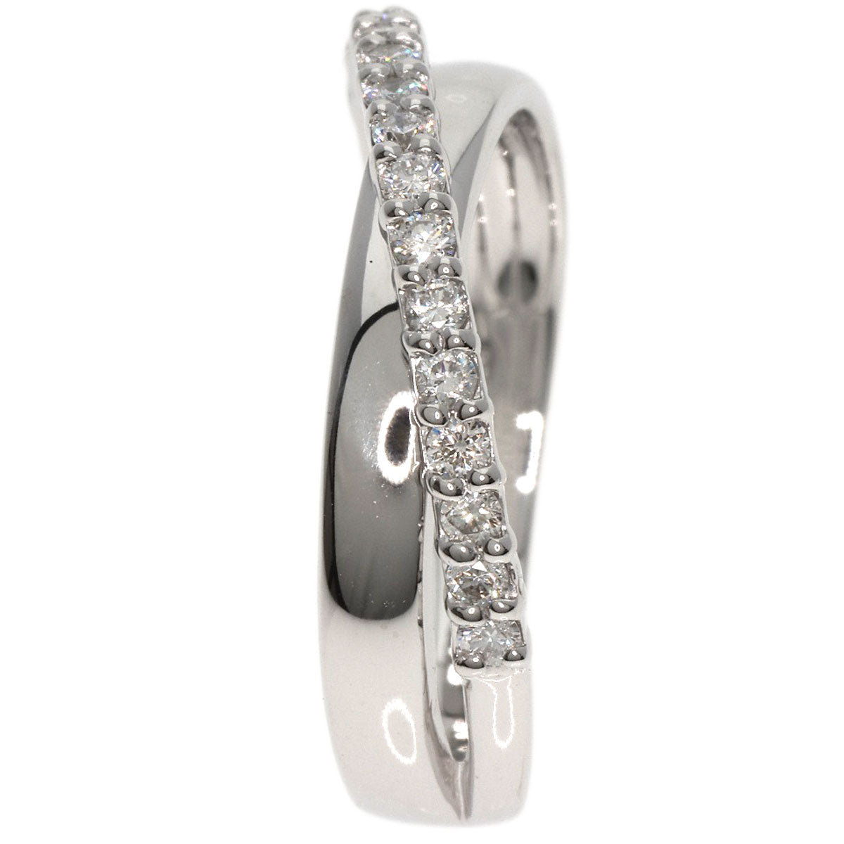 Ponte Vecchio Diamond Ring K18 White Gold Ladies [Used]