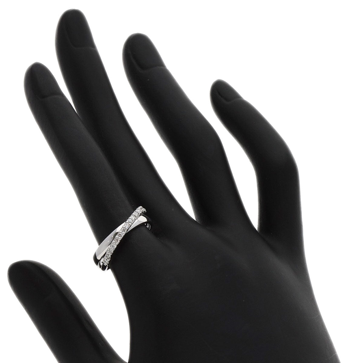 Ponte Vecchio Diamond Ring K18 White Gold Ladies [Used]