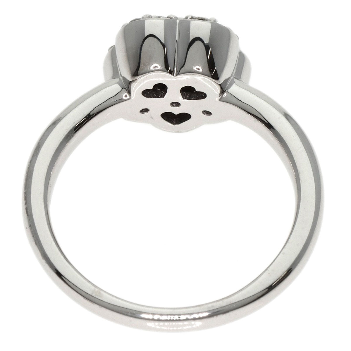 Ponte Vecchio Flower Diamond Ring K18 White Gold Ladies [Used]