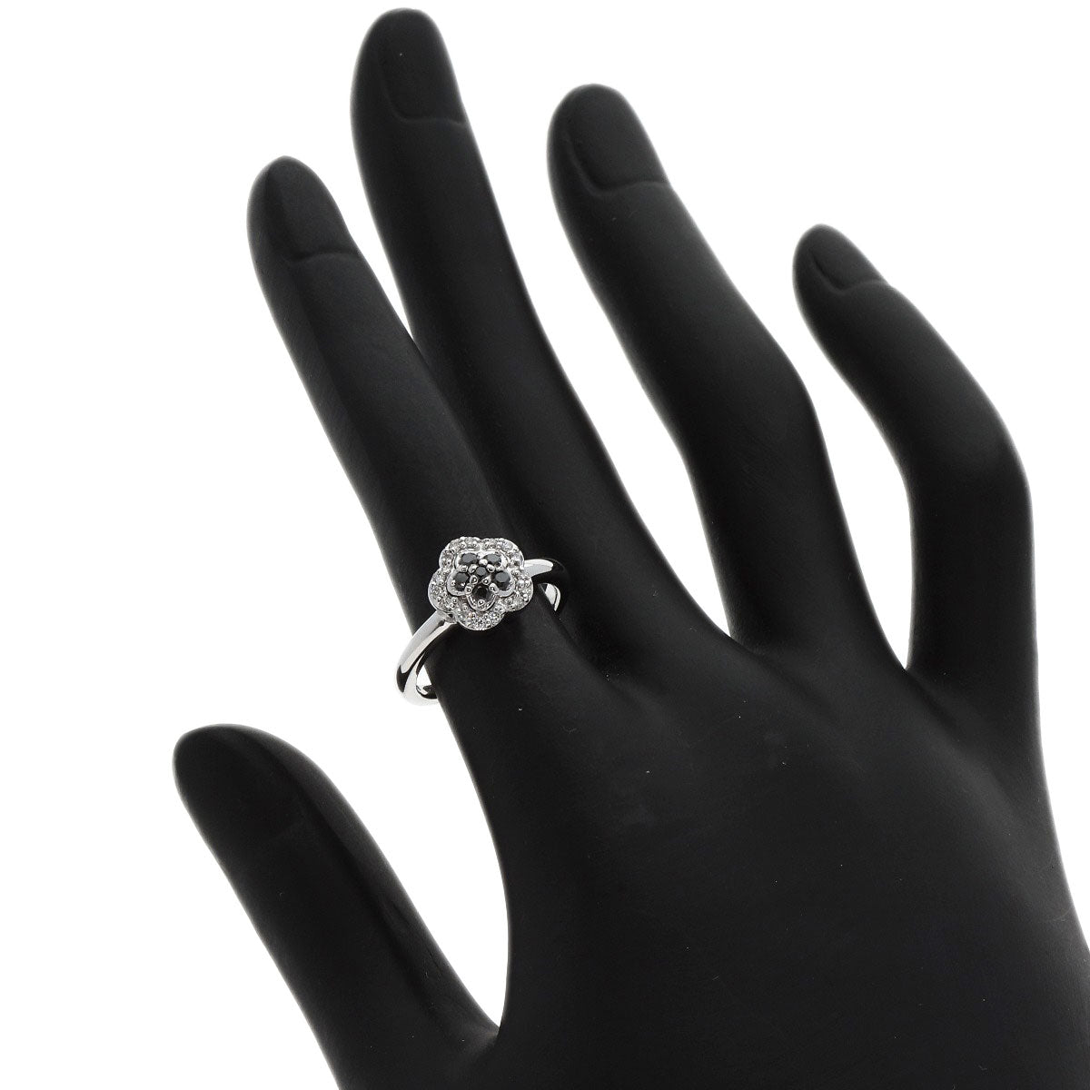 Ponte Vecchio Flower Diamond Ring K18 White Gold Ladies [Used]