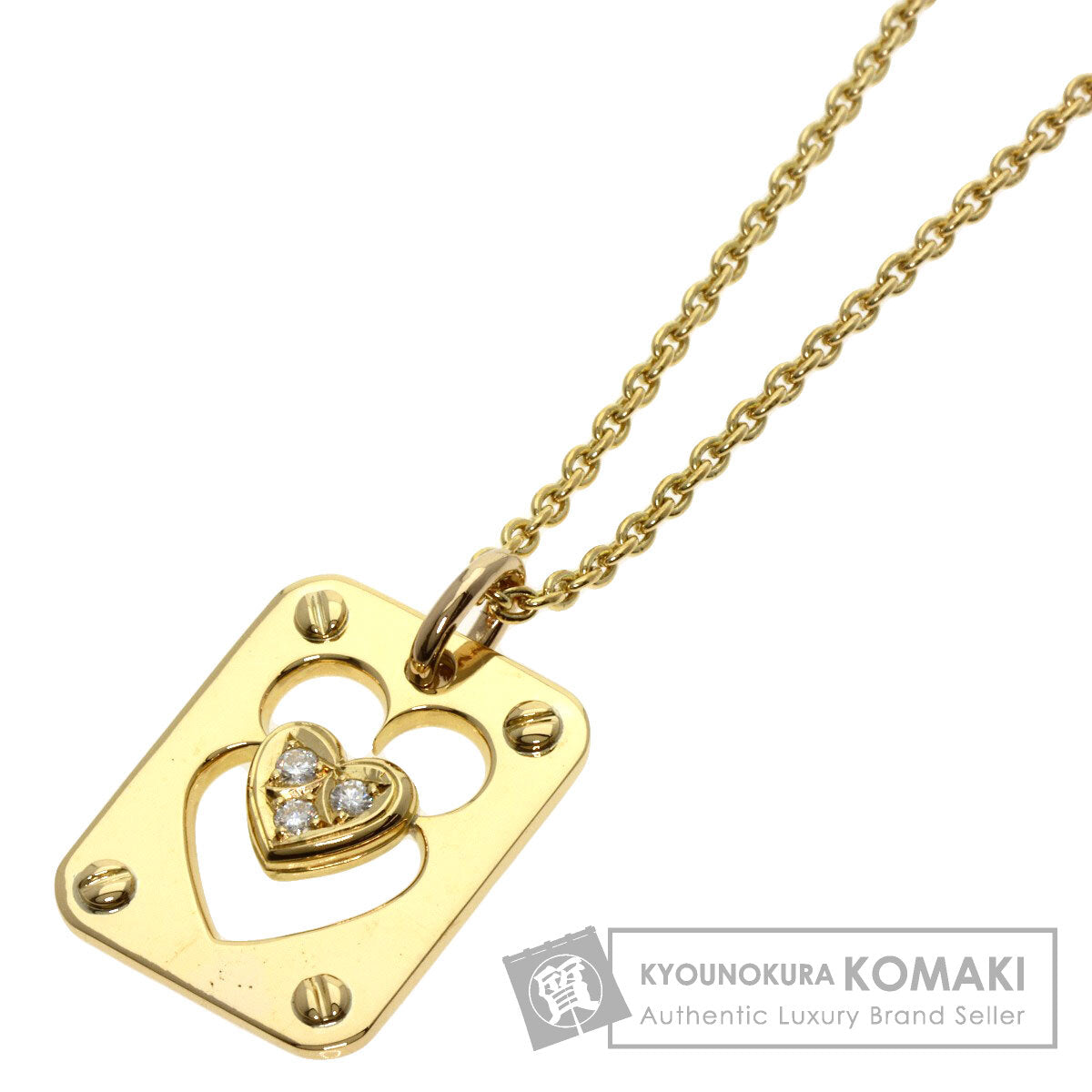 Dior   Necklace Heart motif Diamond K18 Yellow Gold Ladies