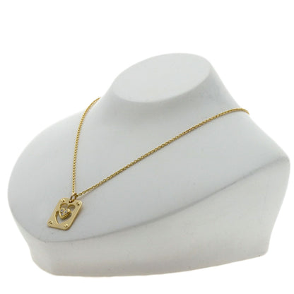 Dior   Necklace Heart motif Diamond K18 Yellow Gold Ladies