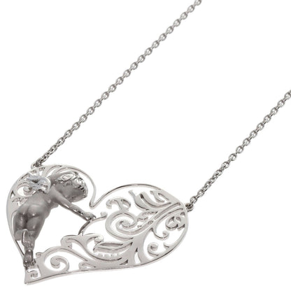 Carrera y Carrera Angel heart Necklace K18 White Gold Ladies [Used]