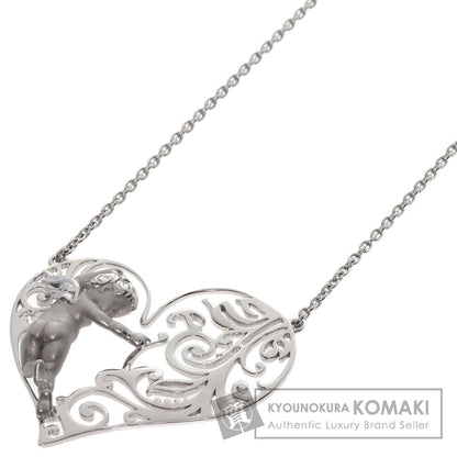 Carrera y Carrera Angel heart Necklace K18 White Gold Ladies [Used]
