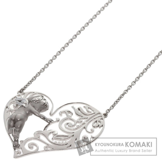 Carrera y Carrera Angel heart Necklace K18 White Gold Ladies [Used]